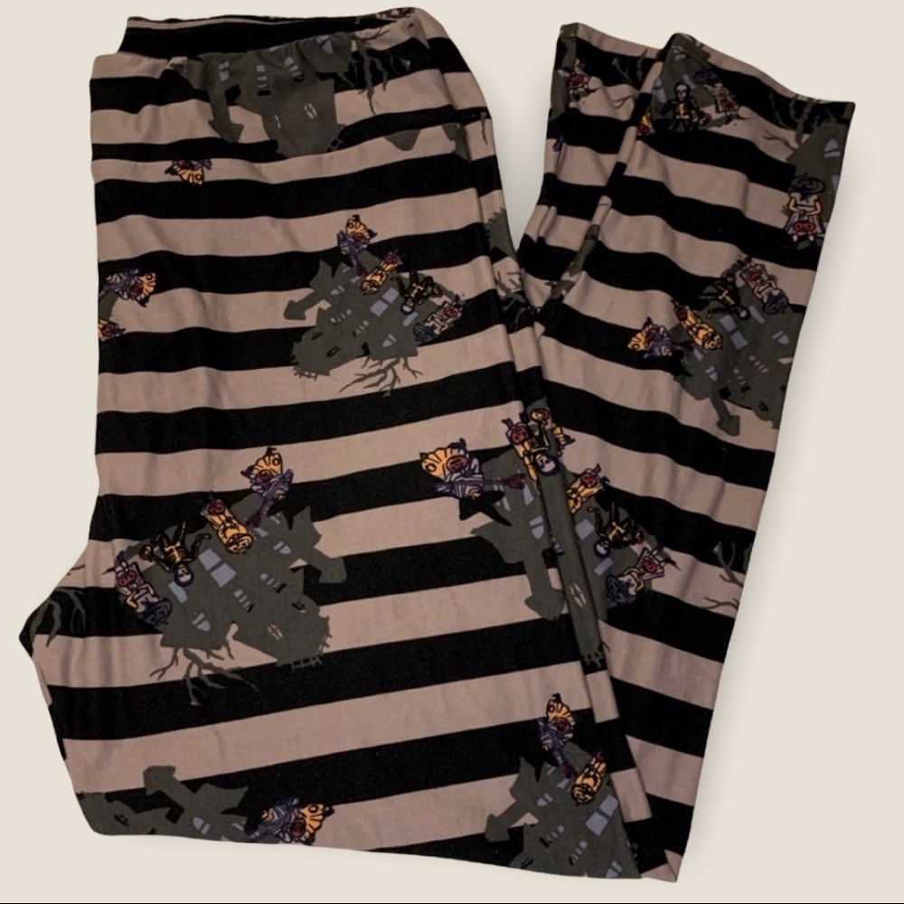 Lularoe (TC2) Halloween striped leggings- spooky🦇